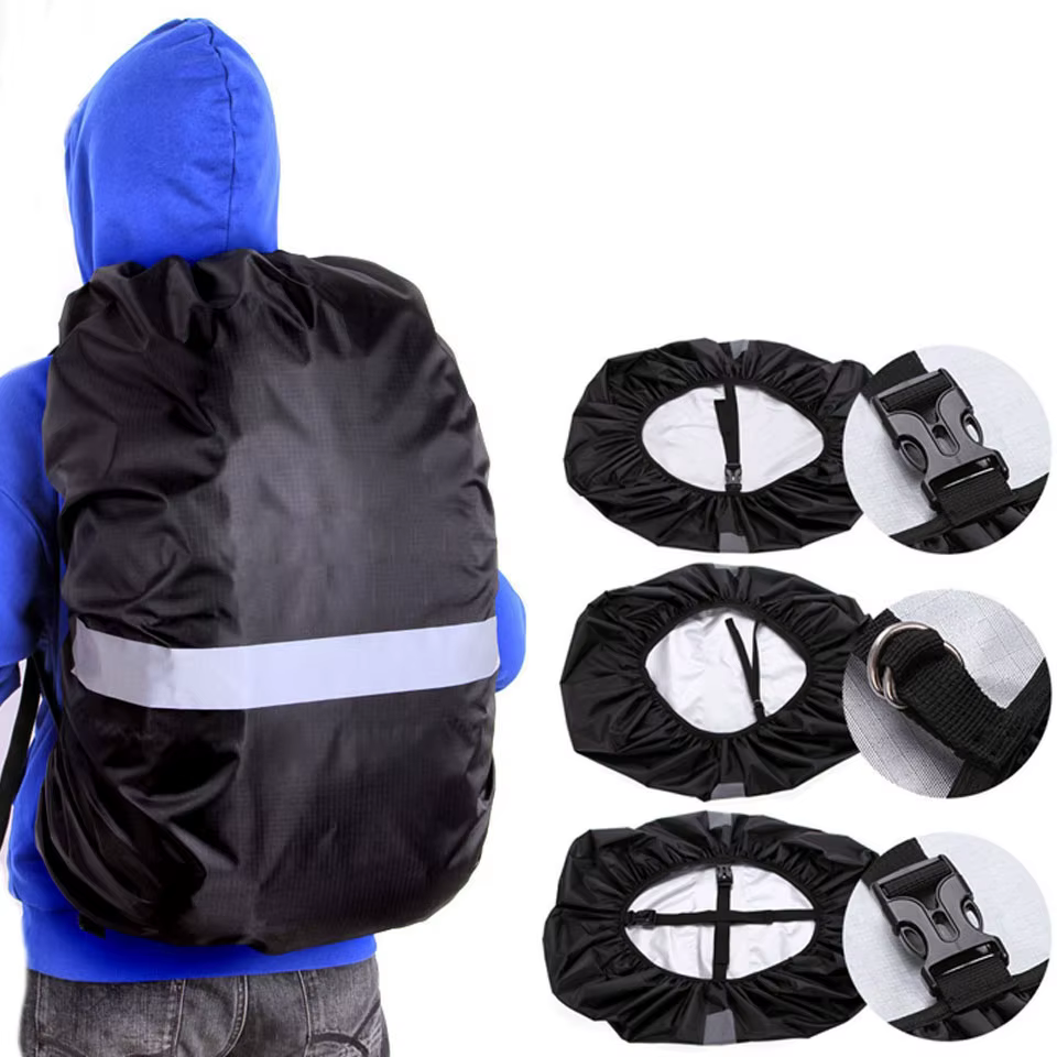 Housse de pluie réfléchissante sac à dos 20L 35L 45L 60L sac étanche camouflage tactique Camping en plein air randonnée