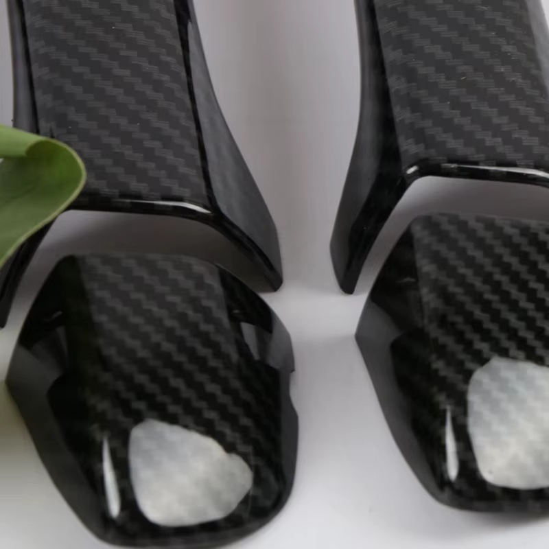 Couvercle de poignée de porte en fibre de carbone brillant, accessoire pour Volkswagen Tiguan r-line 2017 – 2020 de deuxième génération, garniture 2018 2019
