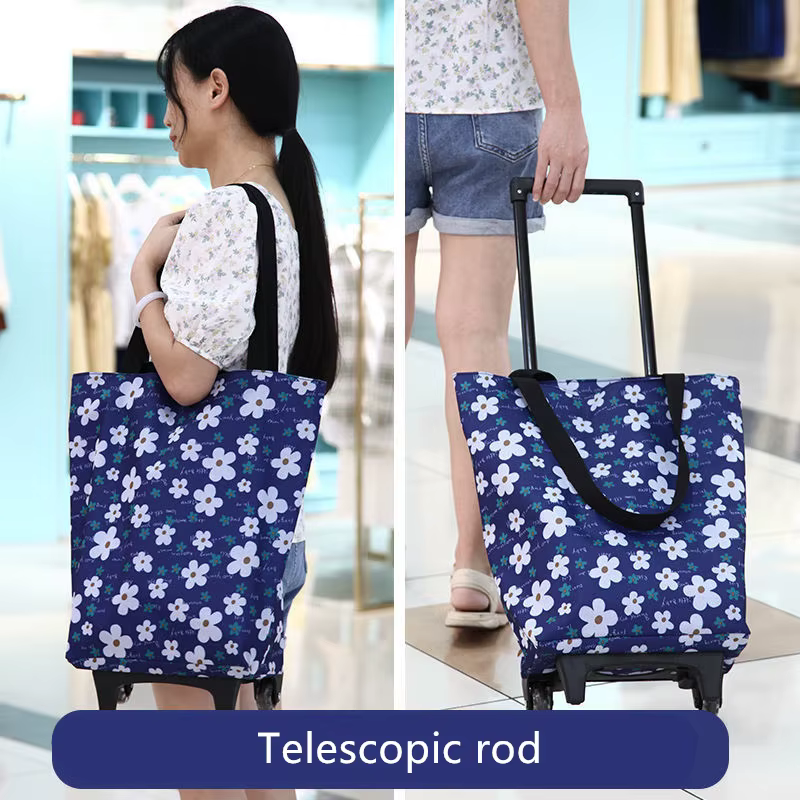 Sac à Roulettes Pliable et Réutilisable