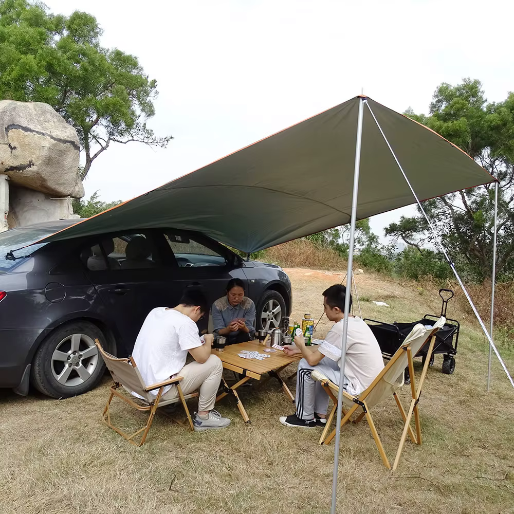 Auvent Latéral de Voiture avec Perche