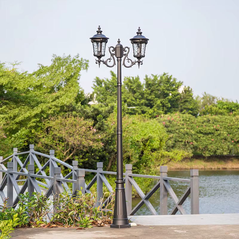 Lampe de paysage ménage rétro extérieur cour zone Led haut pôle lampe jardin Villa extérieure étanche pelouse lampe ≈290CM