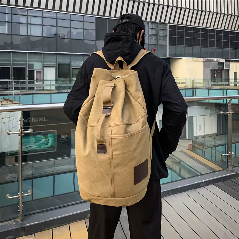 Sport grande capacité voyage sacs à dos mâle bagages toile seau sac à bandoulière homme randonnée