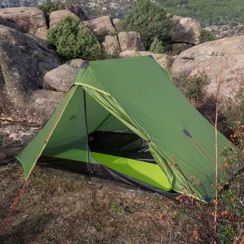 FLAME'S CREED Lanshan 2 Pro Just 920 grammes 2 côtés 20D Silnylon léger 2 personnes 3 et 4 saisons tente de camping de randonnée