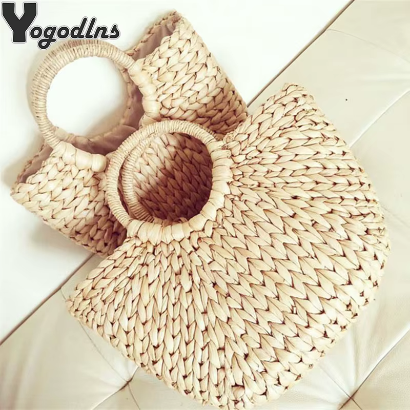 Sacs à main en paille multistyles pour femmes, sacoche d'été tissée à bandoulière pour plage, style bohème Bali, pour voyage et vacances