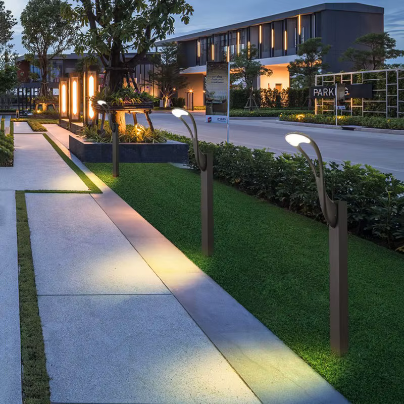 Lampadaire d'extérieur étanche à mât haut pour cour, parc, jardin, villa, 0,9 mètre