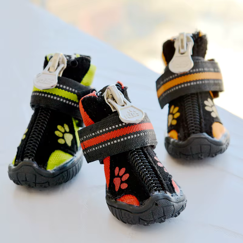 Bottes imperméables coordonnantes résistantes à l'usure pour petits et grands chiens, chaussures pour animaux de compagnie, Golden Retriever, Mullabrador 8 TANLarge, Marge chaude, hiver