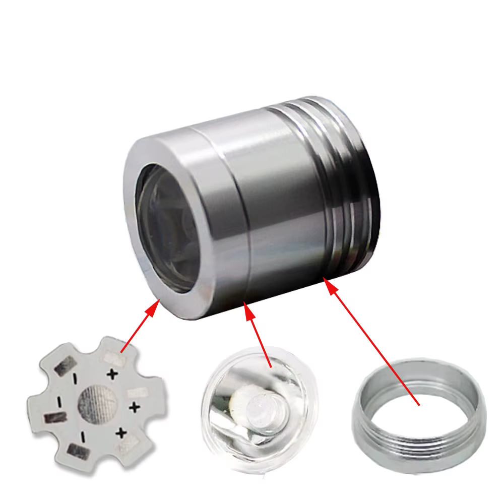 Support de lampe à puce LED avec lentille en aluminium, projecteur 1W 3W 5W, lampe à clip, lampe de table, accessoires d'éclairage