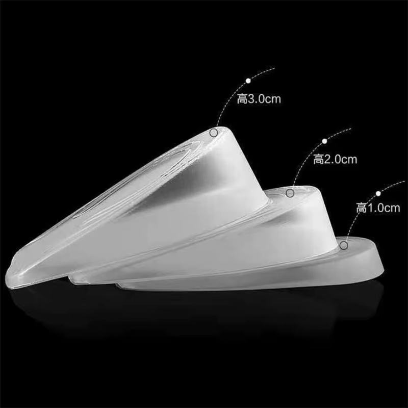Semelle intérieure en Gel de Silicone pour augmenter la hauteur, Inserts de levage du talon, protection des pieds des chaussures, coussin élastique, Support de voûte plantaire pour unisexe