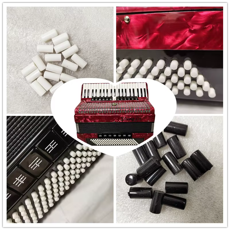 Accessoires pour accordéon Bouton de basse noir et blanc