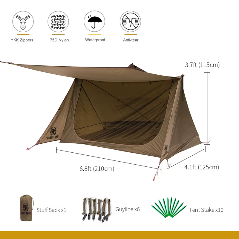 3 saisons tente de Camping voyage BACKWOODS BUNGALOW abri ultraléger