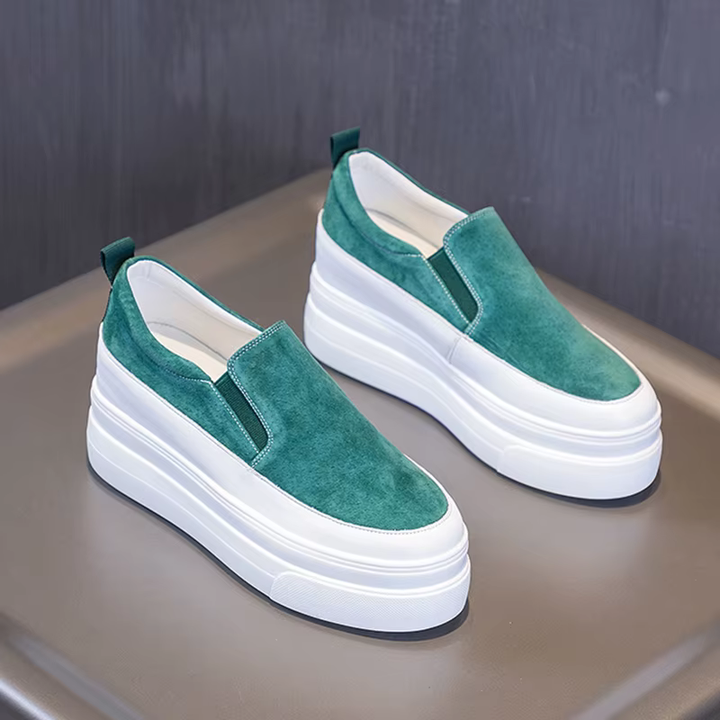 Mocassins à Semelle Plate pour Femme, Chaussures Décontractées à Enfiler, Semelle Optique, Printemps Automne 2021