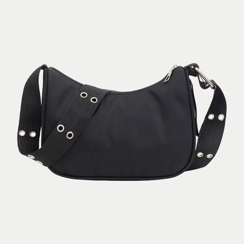 Sacs à bandoulière décontractés pour femmes, sac à bandoulière en Nylon imperméable noir, sac à main Cool sous les bras pour filles