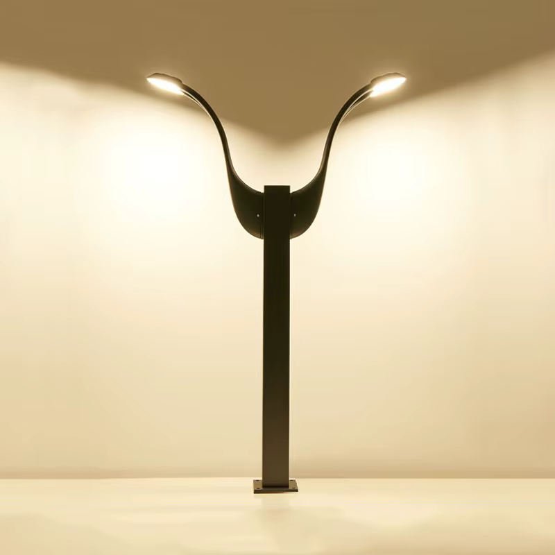 Lampadaire d'extérieur étanche à mât haut pour cour, parc, jardin, villa, 0,9 mètre