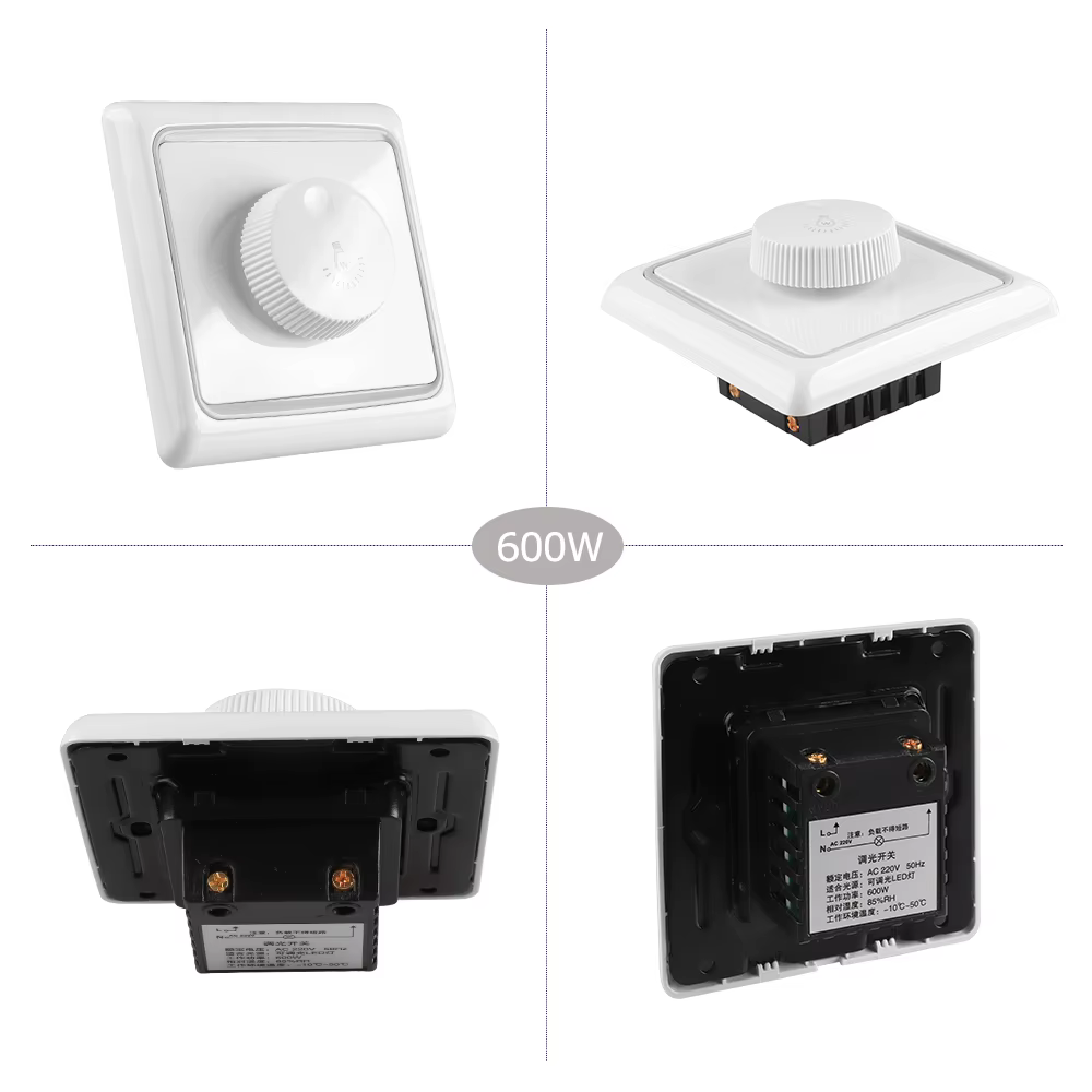 Variateur mural LED 300W 600W 1000W, interrupteur réglable, luminosité du contrôleur sombre au pilote lumineux, variateur pour lumière variable