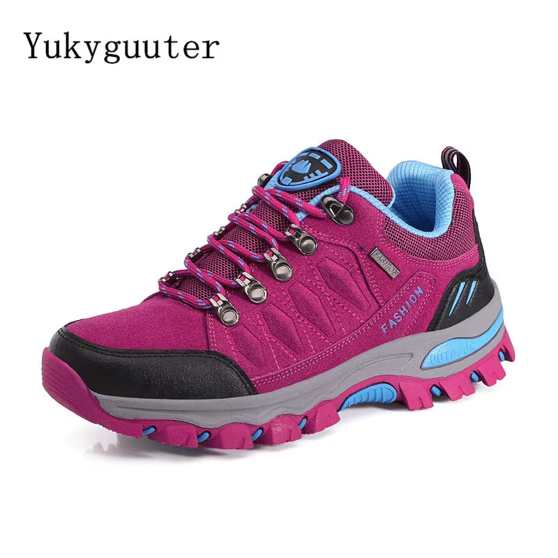 Femmes chaussures de randonnée en plein air trekking sport escalade Camping bottes antidérapant imperméable marche Jogging formateurs baskets à lacets
