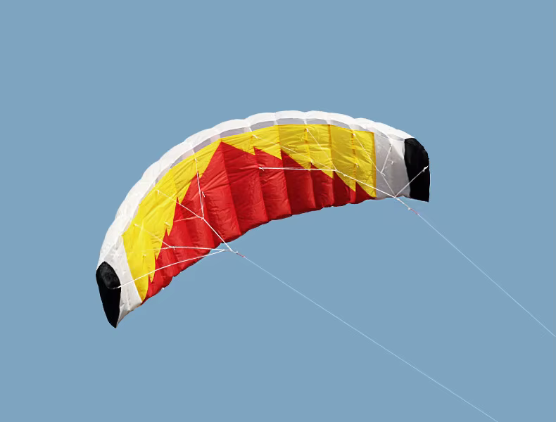Cerf-volant Parachute avec Poignée et Ficelle, Ligne Touriste, Facile à Voler, Sports, Plage, Haute Qualité, Nouveau, 2 m