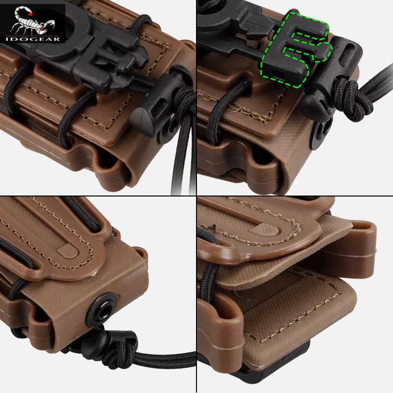 IDOGEAR Pochettes pour chargeurs 9 mm Astmag avec clip ceinture