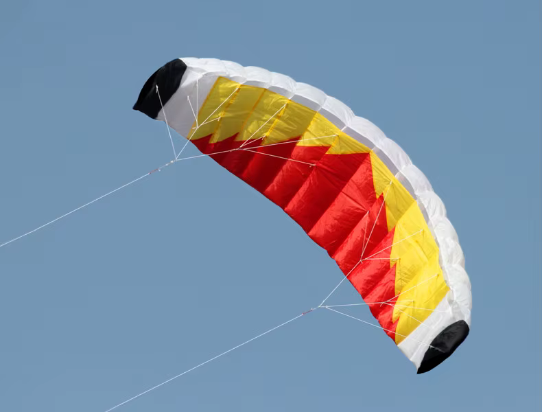 Cerf-volant Parachute avec Poignée et Ficelle, Ligne Touriste, Facile à Voler, Sports, Plage, Haute Qualité, Nouveau, 2 m