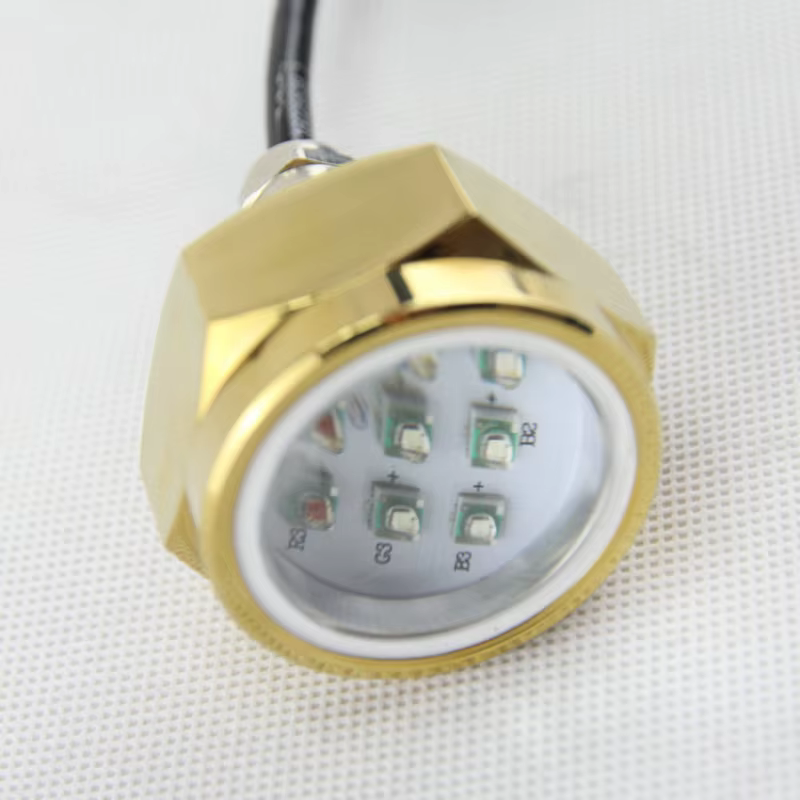 Lampe sous-Marine avec connecteur, 27W, étanche IP68, couleur rvb, pour bateau, Yacht, pêche, 1800lm