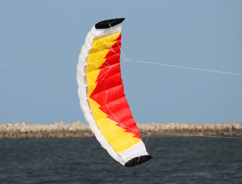 Cerf-volant Parachute avec Poignée et Ficelle, Ligne Touriste, Facile à Voler, Sports, Plage, Haute Qualité, Nouveau, 2 m