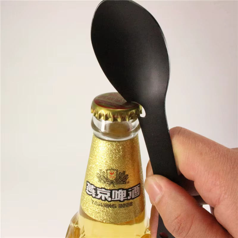 Outils de survie en plein air 5 en 1, Kit EDC multifonctionnel de Camping, fourchette pratique, couteau, cuillère, ouvre-bouteille/boîte