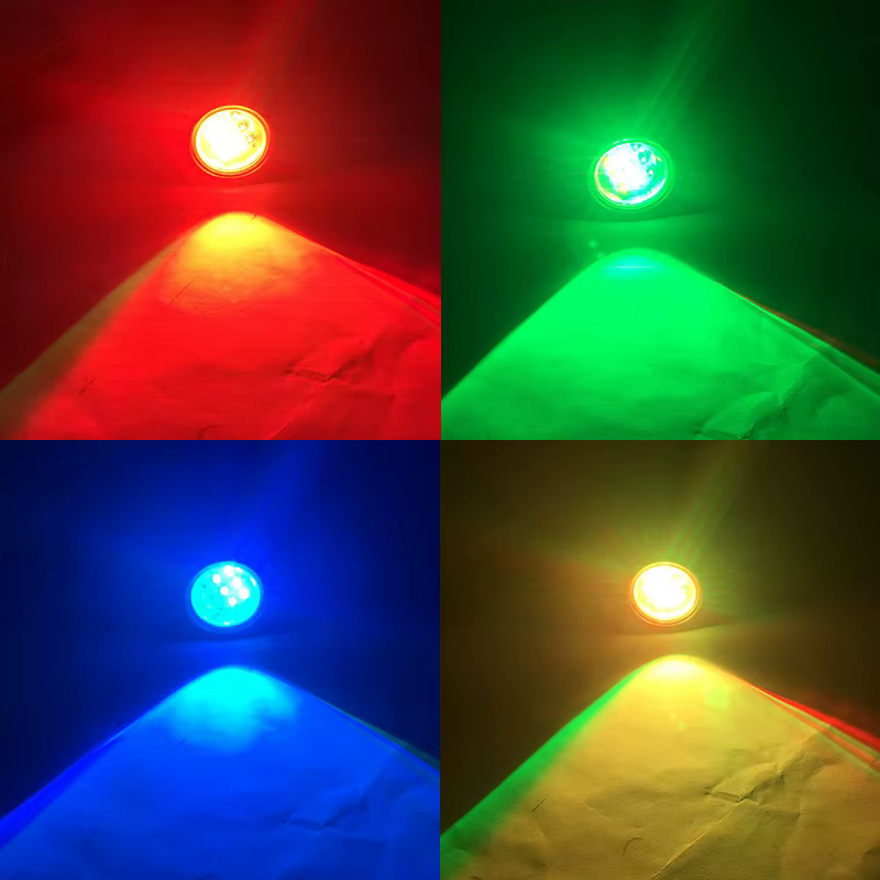 Lampe sous-Marine avec connecteur, 27W, étanche IP68, couleur rvb, pour bateau, Yacht, pêche, 1800lm
