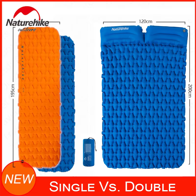 Authentique Naturehike sac à dos coussin de couchage gonflable Camping tapis matelas Durable isolé