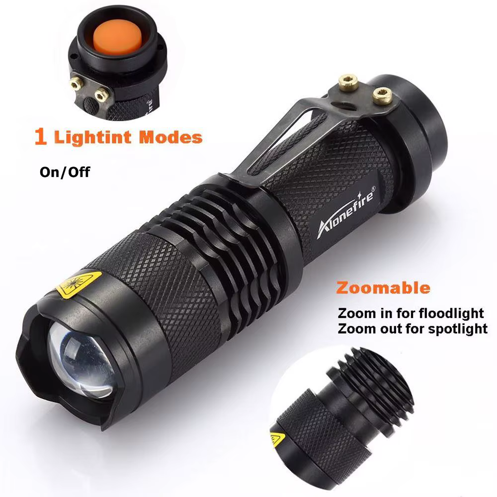Lampe de poche à Zoom à lumière rouge