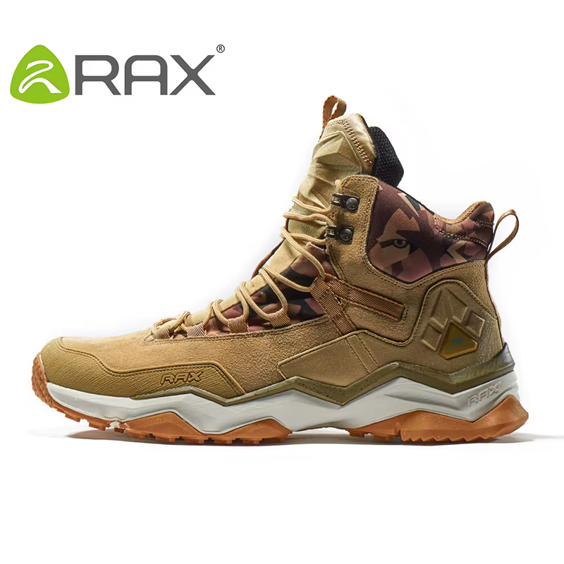 RAX hommes chaussures de randonnée mi-haut imperméable en plein air Sneaker