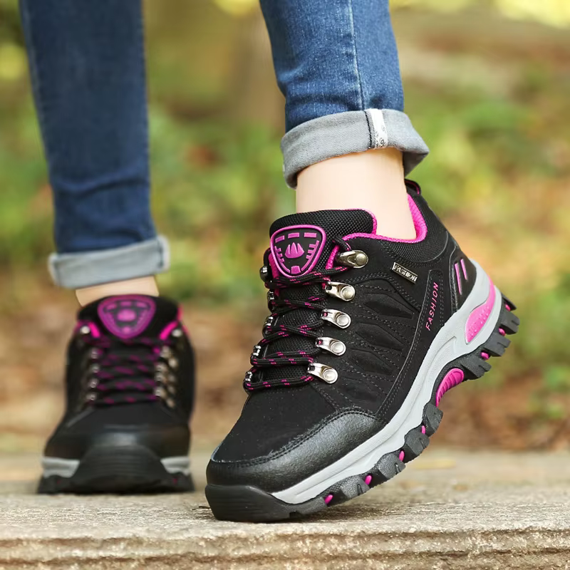Femmes chaussures de randonnée en plein air trekking sport escalade Camping bottes antidérapant imperméable marche Jogging formateurs baskets à lacets
