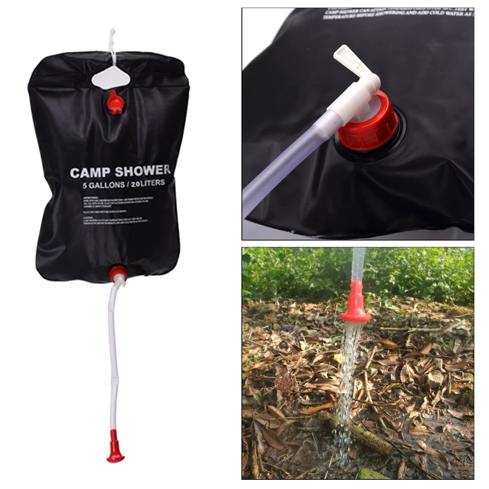 Sac à eau solaire pliable 5L/20L/40L