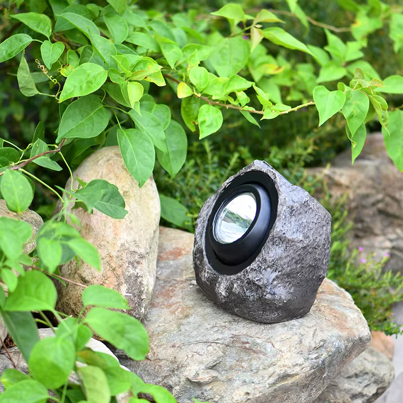 Lampe solaire d'extérieur créative en forme de pierre, lampe de pelouse, lampe de jardin, lampe de projection décorative étanche