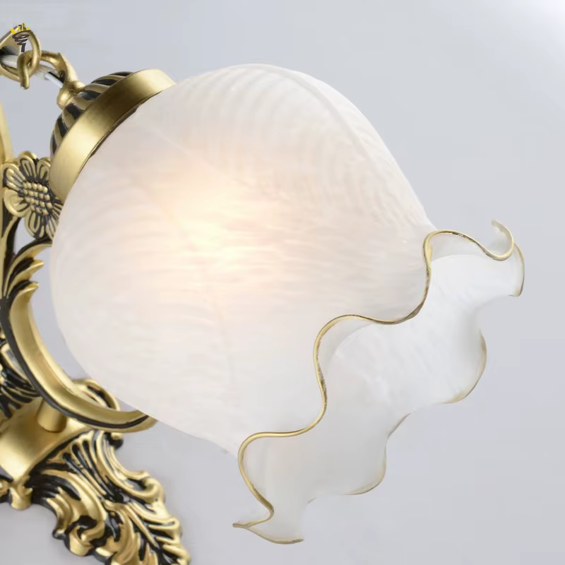 Européen LED Rétro Applique Vintage Verre E27 Antique Chambre Chevet Appliques Salon Escalier Décor À La Maison