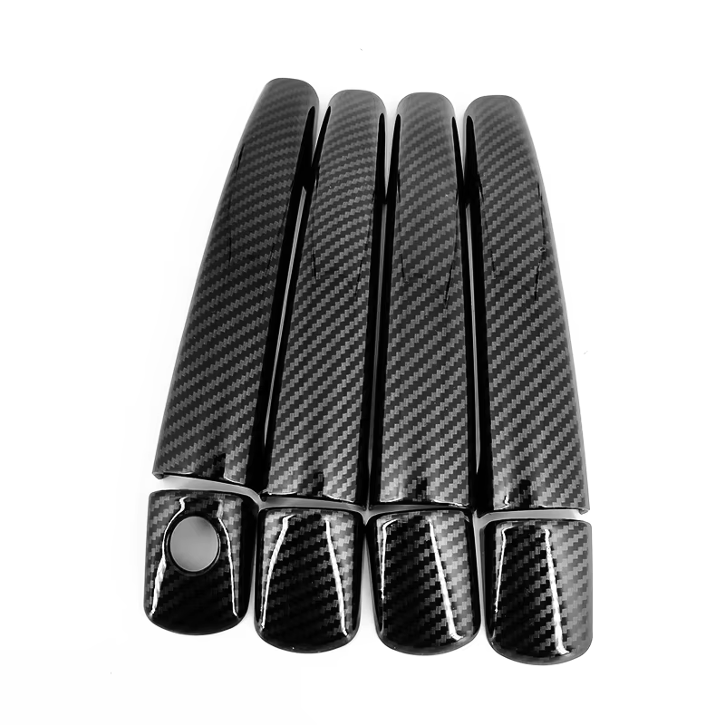 Pour Peugeot 3008 2009-2013 accessoire en fibre de carbone motif poignée de porte de voiture couvre garniture 2010 2011 2012