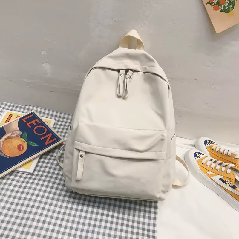 Sac à dos noir solide, sac d'école Oxford étanche