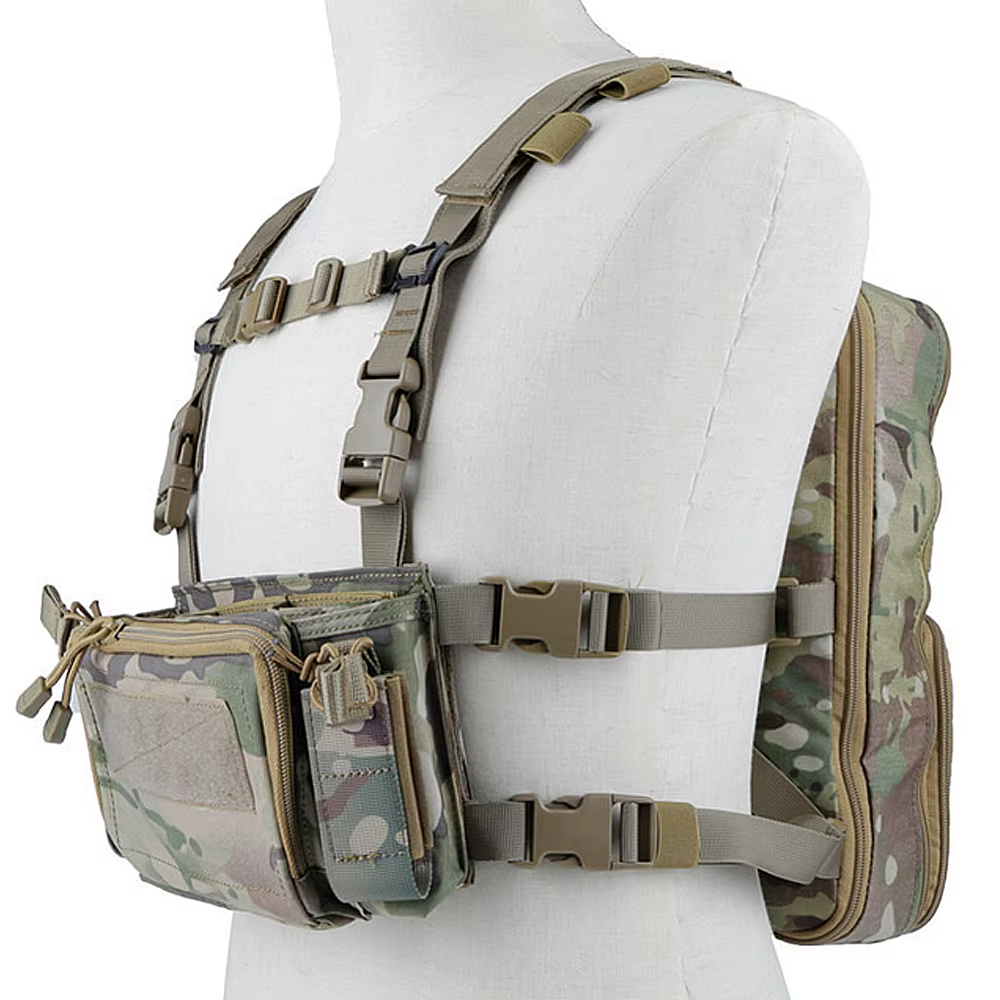 Sac d'alpinisme en plein air de l'armée unisexe Flatpack D3 Plus sac à dos d'hydratation plate-forme de poitrine gilet fusil AK M4 cintre utilitaire pochette ventrale