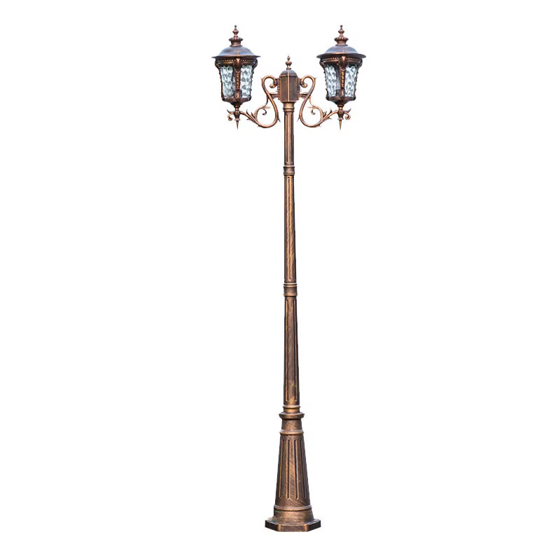 Lampe de paysage ménage rétro extérieur cour zone Led haut pôle lampe jardin Villa extérieure étanche pelouse lampe ≈290CM