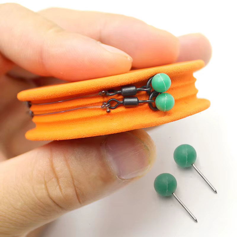 100 pièces accessoires de pêche à la carpe plate-forme à cheveux étui broches de rechange carpe Ronnie plate-forme aiguilles d'arrêt pour équipement de boîte de matériel de pêche à la carpe