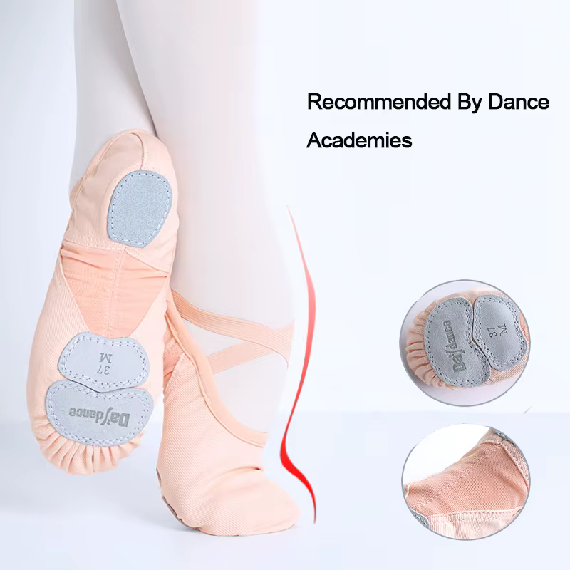 Chaussures de ballet pour femmes et filles, chaussures de danse, académie de danse, trois l'offre elles fendues souples, tissu commandé, pantoufles en maille d'épissure de phtalate