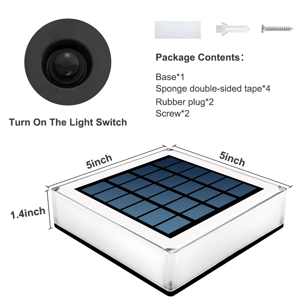 T-SUN 1PC lumière d'énergie solaire IP65