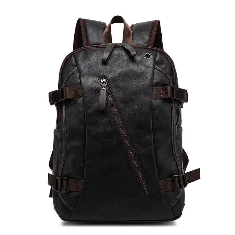 Nouveau Style coréen hommes sac à dos style de mode en cuir collège étudiant cartable