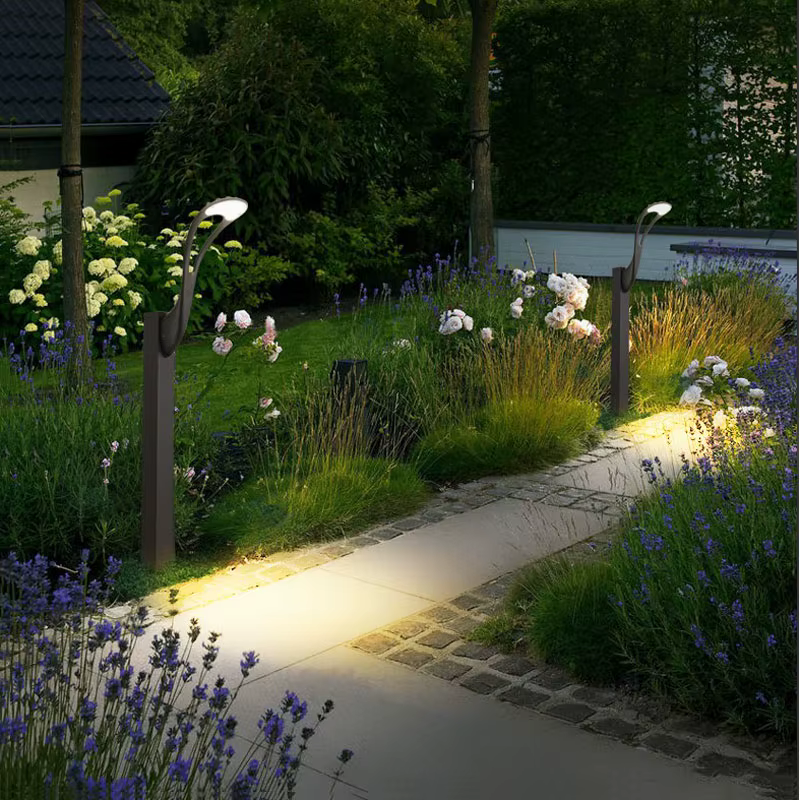 Lampadaire d'extérieur étanche à mât haut pour cour, parc, jardin, villa, 0,9 mètre