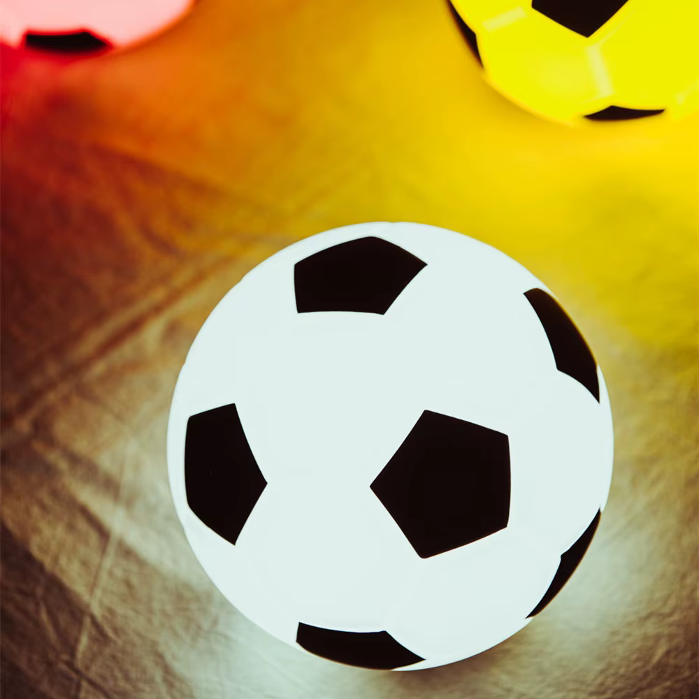 Veilleuse LED aste USB avec capteur tactile pour enfants, lampe boule de silicone étanche, lumière à intensité variable, jouet de football, cadeau pour bébé