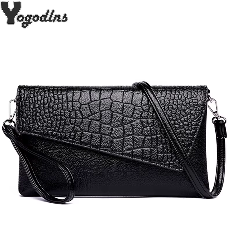 Femmes rabat sacs de messager motif Crocodile conception sacs à bandoulière en cuir PU dame mode sacs à main Vintage sac à bandoulière