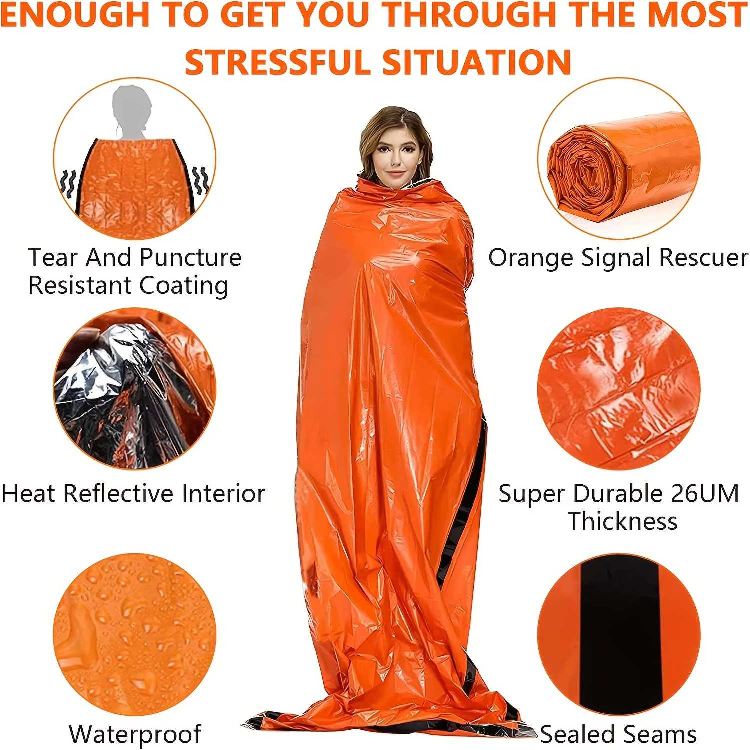 Sac de couchage de survie d'urgence Portable et étanche