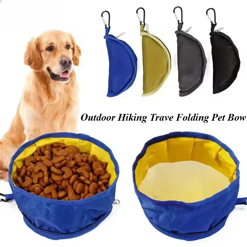 Conteneur à eau pour chien de grande capacité, bol à eau pliable pour chien, sac de rangement pour nourriture, bol pliable pour animaux de compagnie pour la randonnée en plein air, les voyages, 1100 m
