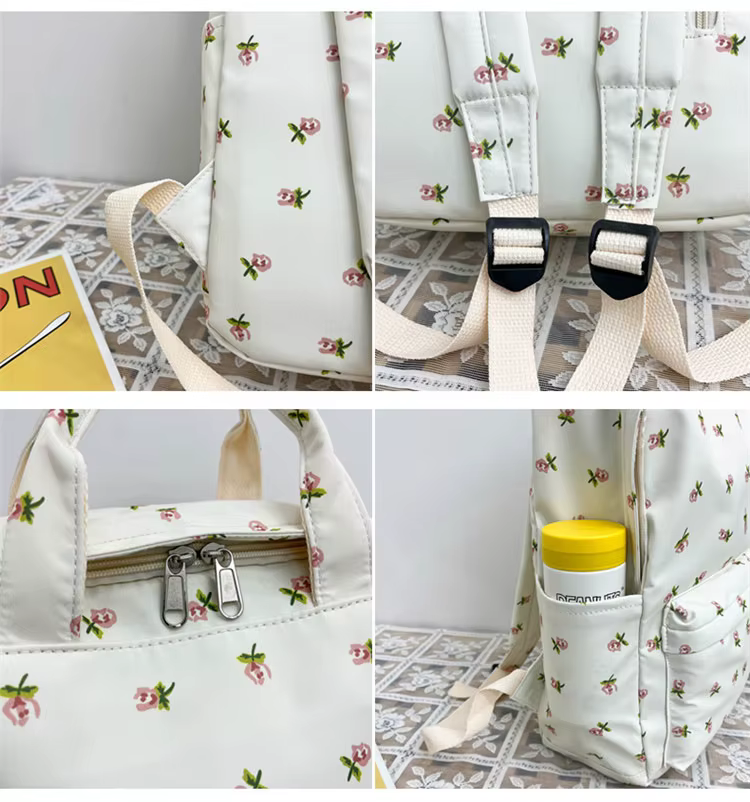 Petit sac à dos floral d'art littéraire personnalisé – Style académie japonaise