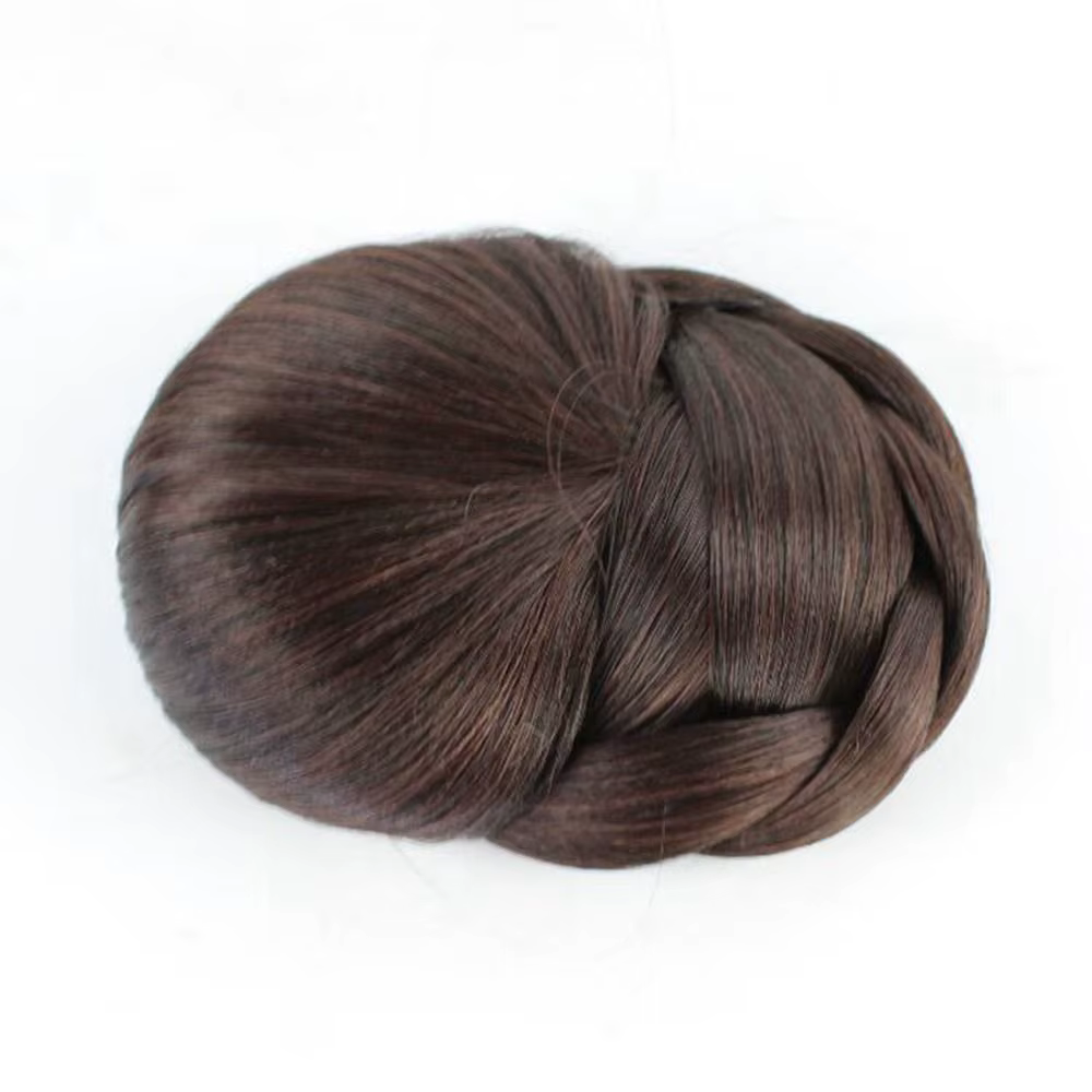 Extension de cheveux naturels pour femmes, faux chignon, chignon tressé, postiche de mariée, accessoires pour filles, Hanfu