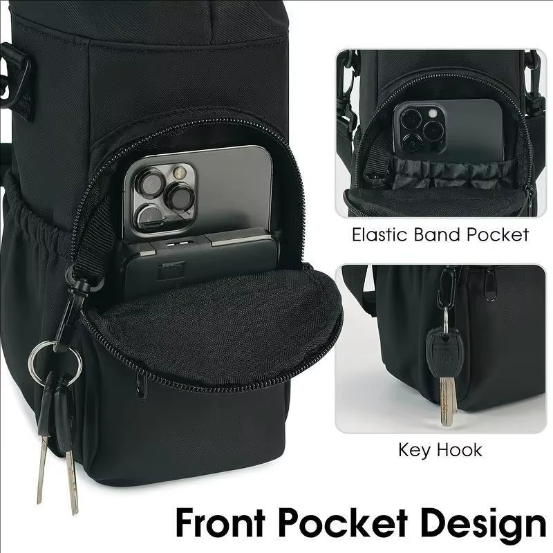 Sac bandoulière porte-bouteille avec sangle pour bouteilles isothermes de 32 oz et 40 oz, support de transport croisé pour bouteilles et accessoires