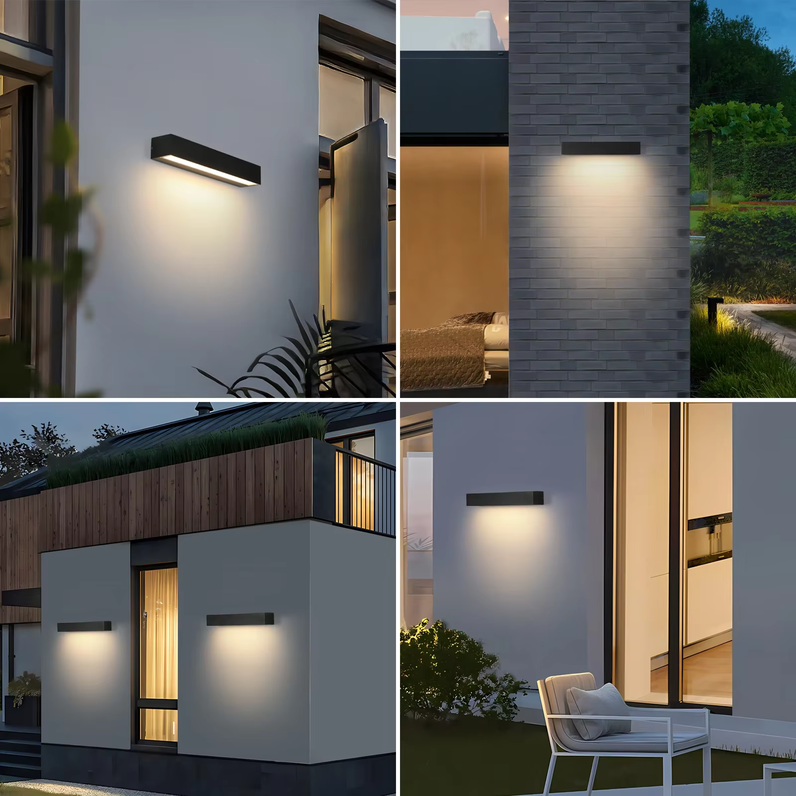 Applique extérieure étanche tête de porte led lavage mural suspendu longue bande cour balcon panneau terrasse Villa appliques murales
